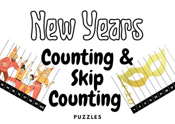Preview of New Years Counting & Skip counting Puzzles