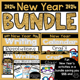 New Years Crafts and Resolutions Writing Bundle