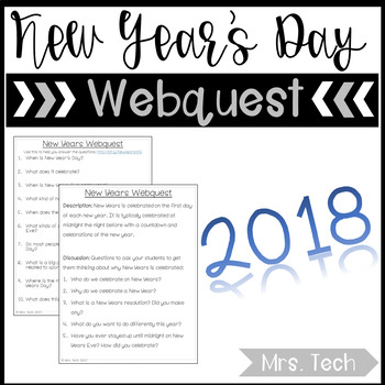 Preview of New Years Day Webquest