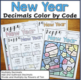 New Years Decimal Color by Code Activities