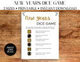 New Years Dice Game-Printable Reflection Game for New Years