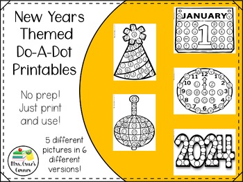 Happy New Year! Do-A-Dot Marker Printable Activity - Dot Dauber