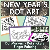 Dot Marker Printable - Happy New Year Preschool Dot Art, N