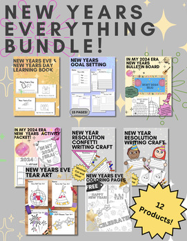 Preview of New Years EVERYTHING Bundle!- 12 Different Resources