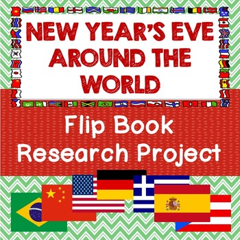Preview of New Years Eve Around the World Flip Book Research Project and Activities