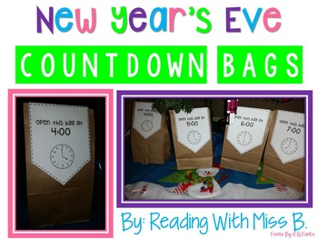 Preview of New Year's Eve Countdown Bags {FREEBIE}