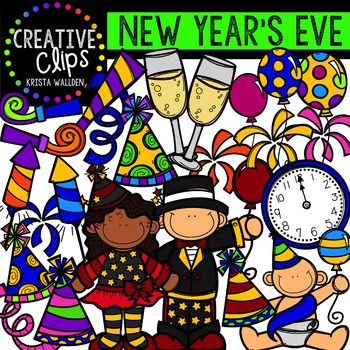 Preview of New Years Clipart {Creative Clips Clipart}