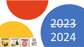 Preview of Happy New Year! AAC: Touch Chat, Literacy, Core, Thematic