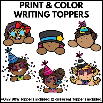 New Years Activities Writing Prompts & Page Topper Craftivities | TpT