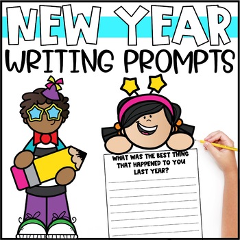 Preview of New Years Activities Writing Prompts - January Writing Centers