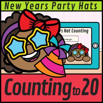 Preview of New Years Feed the Girl Counting up to 20 | New Years Boom Cards