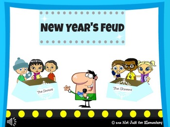Preview of New Year's Feud Powerpoint Game