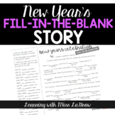 New Years Fill In the Blank Story Writing Activity - like 