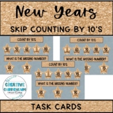 New Years Functional Math Skip Counting by 10's Task Cards