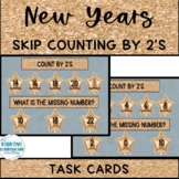 New Years Functional Math Skip Counting by 2's Task Cards