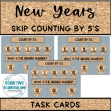 New Years Functional Math Skip Counting by 5's Task Cards