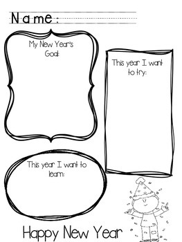 Preview of New Year's Goal Planning Freebie