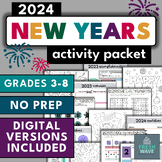2024 New Years Fun Activity Packet | Goals Reflection Puzz