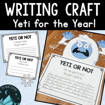 Preview of New Year Yeti Goal Setting Writing Activity - Grades K - 2