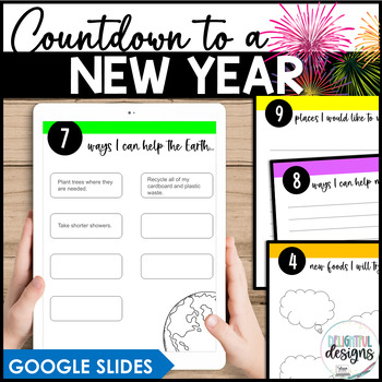 Preview of New Years Goals | Upper Elementary and Middle School | Google Classroom