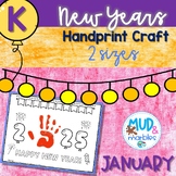 New Years Handprint Craft January Center Kindergarten
