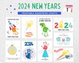 New Years Handprint Craft, New Years Craft, 2024 Craft, Ne