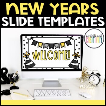 Preview of New Years Holiday Google Slides Template | Distance Learning