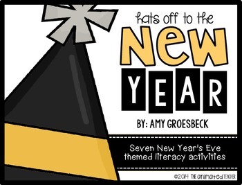 Preview of New Years Literacy Activities - Hats Off to the New Year
