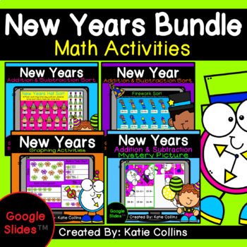 Preview of New Years Math Activities | Digital | Google Slides™