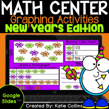 Preview of New Years Math Activities | Graphing | Google Slides™ | Digital