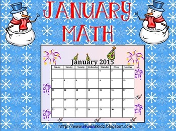 Preview of New Year's Math- Calendar Activities