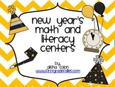 New Year's Math & Literacy Centers