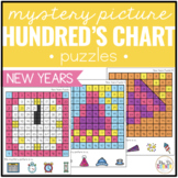 New Years Mystery Picture Hundred's Chart Puzzles