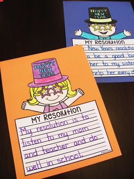Preview of New Years 2024 Resolutions NO PREP Crafts Bulletin Board New Years Activities