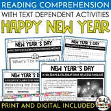 New Years Nonfiction Reading Comprehension Passage and Que