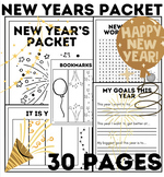 New Years Packet | 30 Pages Booklet | Ultimate Fun & Goals Pack