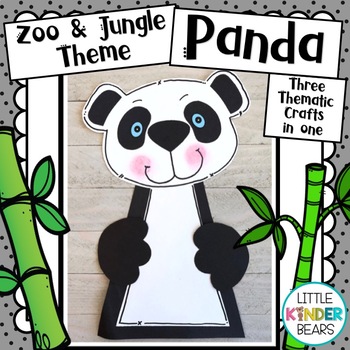 Preview of Zoo | Jungle | Valentine |  Panda Bear Craft & Writing Activities