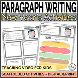 New Years Paragraph Writing & Resolutions Activities 3rd, 