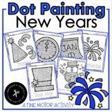 Dot Q-tip Painting New Years A Fine Motor Development Activity