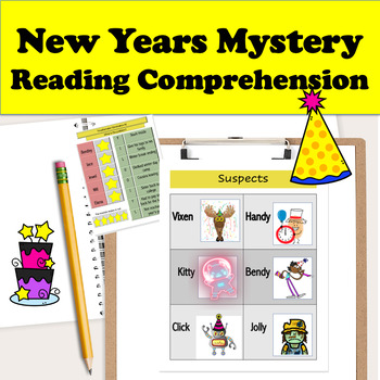 Preview of New Years Reading Comprehension Mystery  