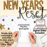 New Years Reset Bundle : Goal Setting | Math | Literacy | 