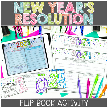 A New Years Flip Book, a Freebie, & a Word Work Packet - Fun in First