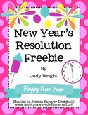 New Year's Resolution Activity (English and Spanish)