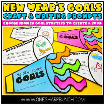 Preview of New Years Resolution & Goals Craft and Writing | New Year 2024 Bulletin Board