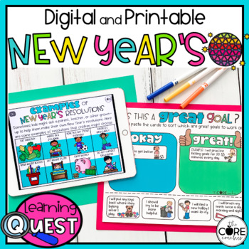 Preview of New Years Resolution Lesson Plans - New Year 2023 January Activities