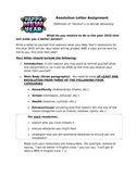 New Year's Resolution Letter Writing Assignment (Five Paragraphs)