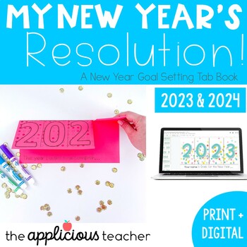 Preview of New Year's Resolution 2023 2024 Tab Book