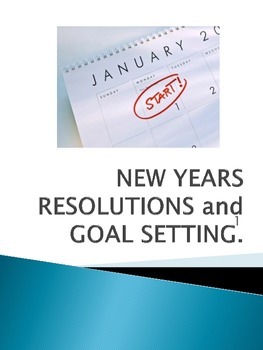 Preview of New Years Resolution and Goal Setting Activity