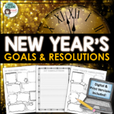 New Year's 2022 -  Writing, Resolutions and Goals - Digital/Print