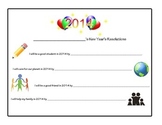 New Year's Resolutions / New Years Resolution Writing Activity